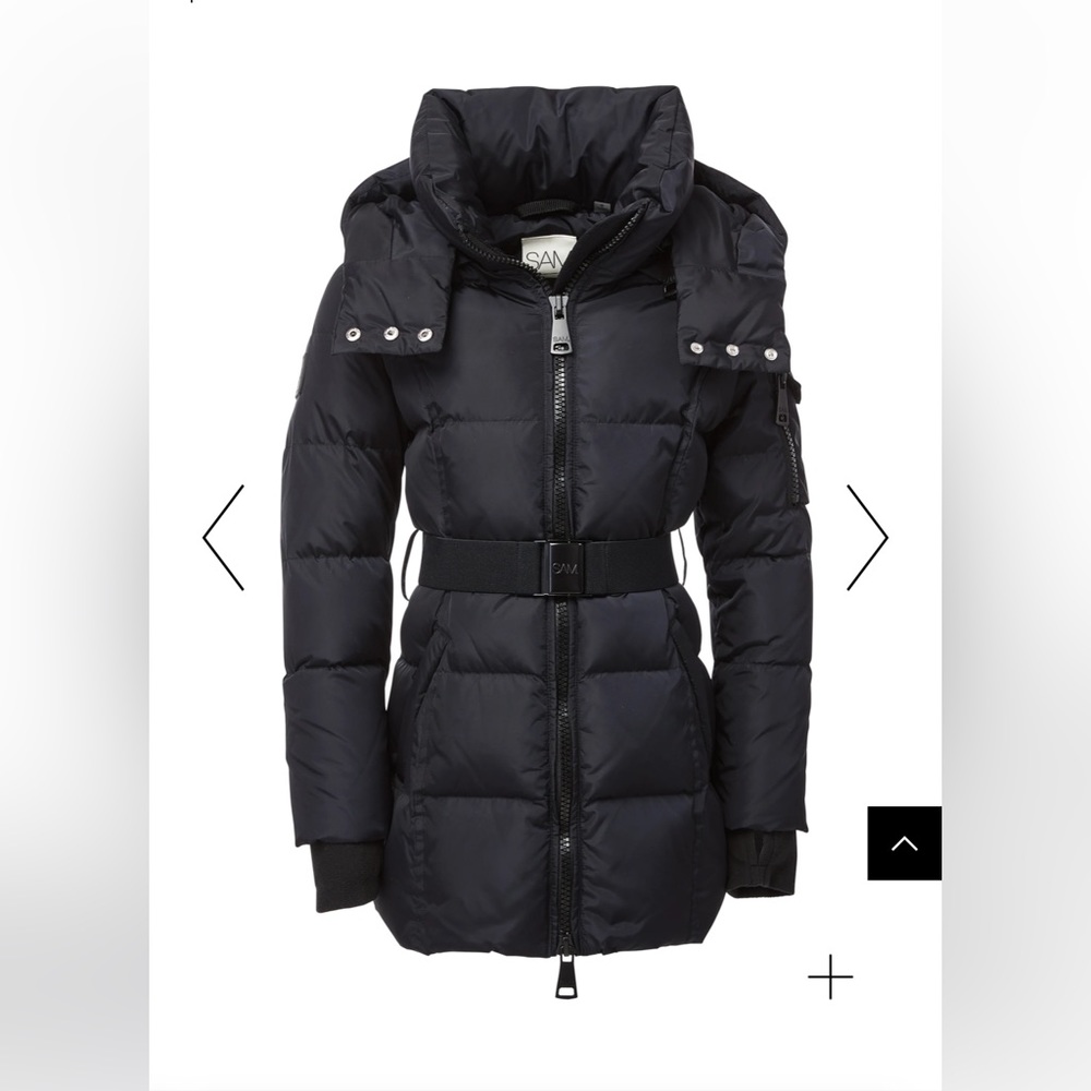 SAM GIRLS BLACK PARKA WITH FUR WITH HOOD.  SIZE 12. Perfect condition